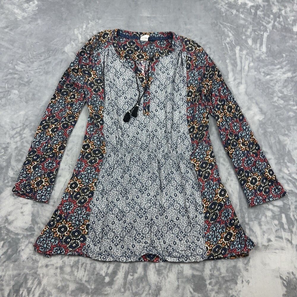 Anthropologie Akemi + Kin Humboldt Tunic Top Womens Size L Floral Print Boho
